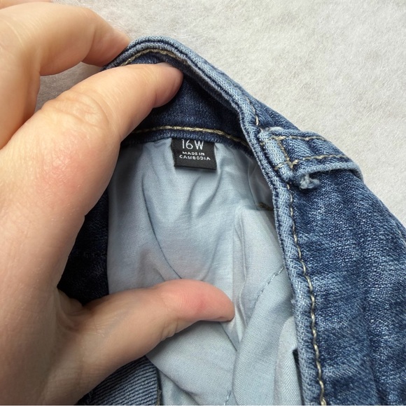 Simply Vera by Vera Wang Blue Mid Rise Capri Denim Jeans Straight Stretch 16W - Picture 4 of 9